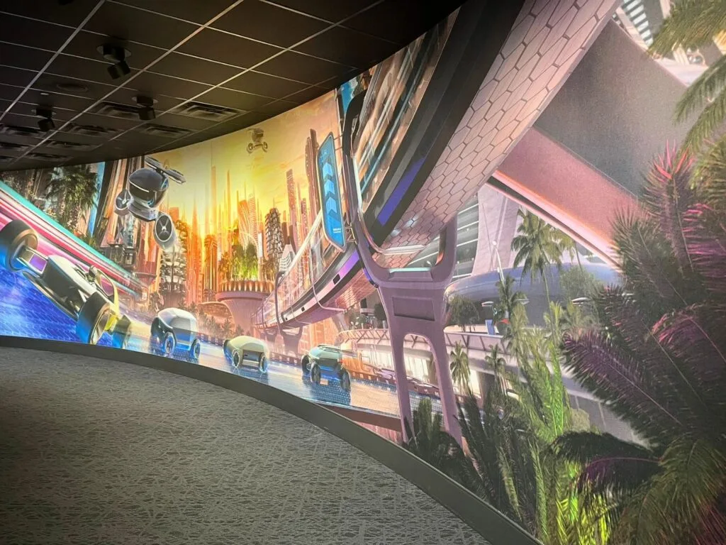 New Test Track exit area futuristic car scene - image by Ralf Gonzalez