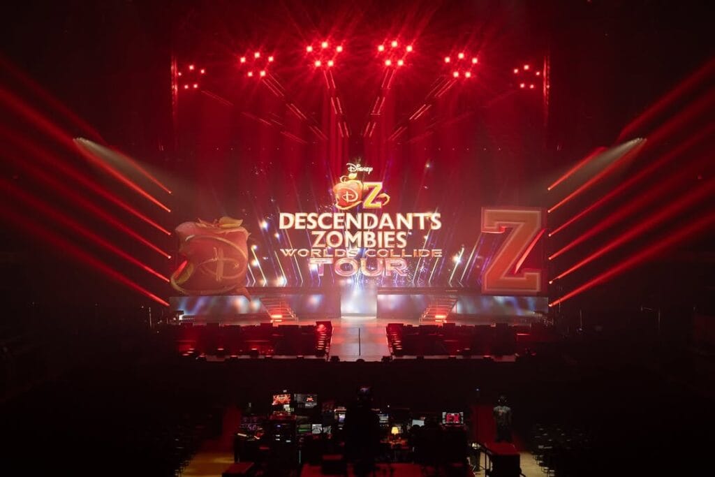 Descendants/Zombies: Worlds Collide Tour stage screen
