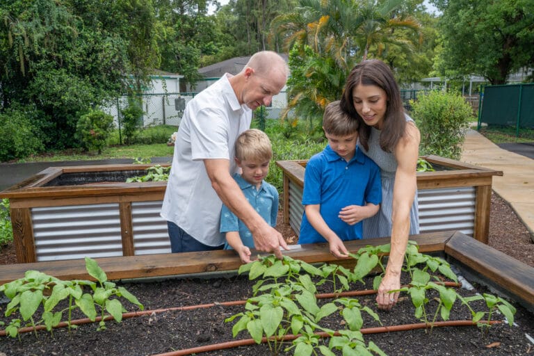 the lawrence family at Corbett Prep