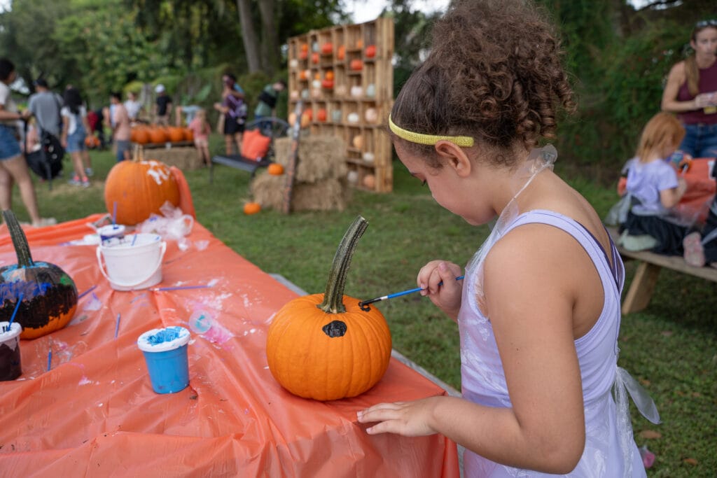 Keel Farms Harvest Days painting pumpkins 2