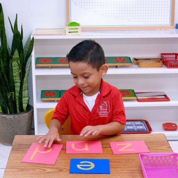 Student learning at desk