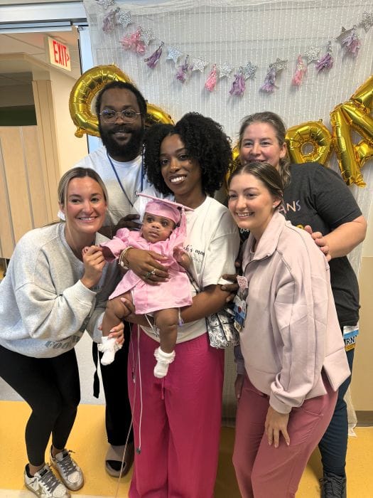 Snow with her Johns Hopkins All Chilren's NICU nurses