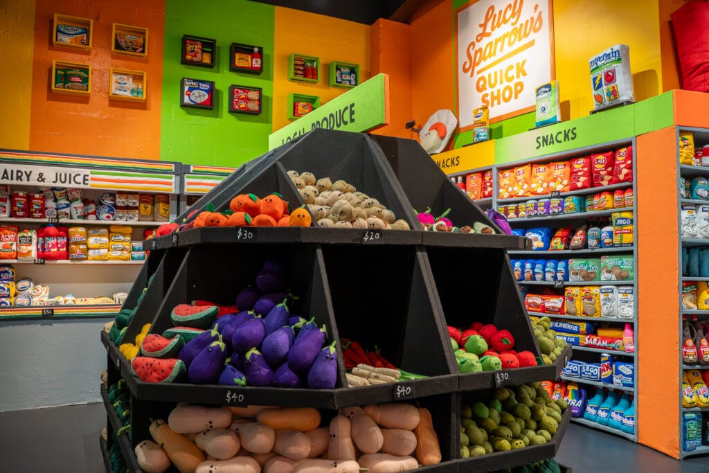 Everything is hand sewn out of felt in Lucy Sparrow's Quick Shop at FloridaRAMA