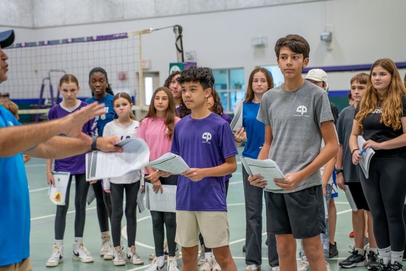 Jacob Pham in Corbett Prep Gym