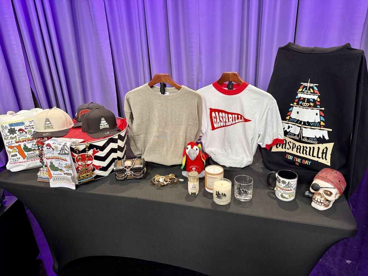 Gasparilla Treasures swag for Gasparilla 