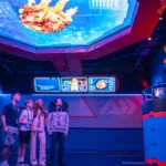 Backstreet Boys member Howie Dorough and family in the Briefing Room of Galacticoaster at LEGOLAND Florida Resort.