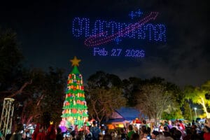 drones announcing opening date of Galacticoaster at LEGOLAND Florida Resort