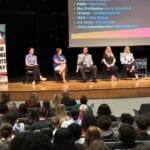 Panel of speakers at Future Academy Careers assembly