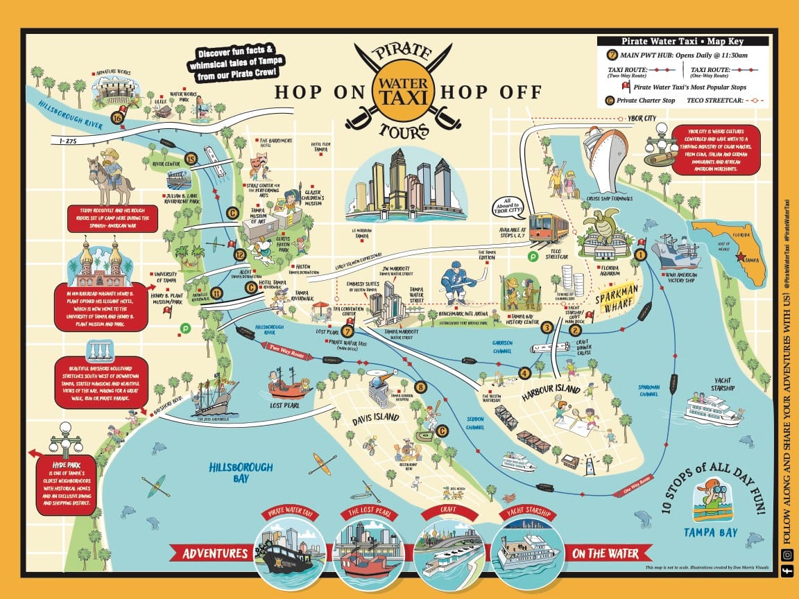 Pirate Water Taxi Route Map 2026