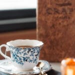 Afternoon Tea on Craft in Tampa. Tea cup with Craft menu.