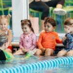 Children taking swim class at Watermelon Swim