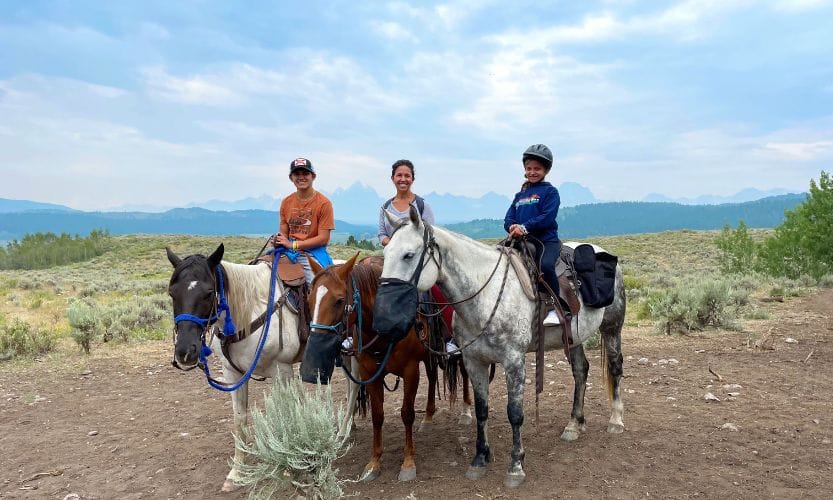 Horseback riding with Heart Six Ranch just outside the Grand Teatons National Park in Wyoming