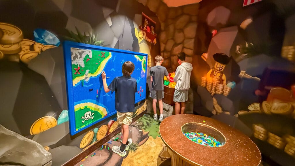 Hidden nook LEGO build zone at Pirate Island Hotel at LEGOLAND Florida Resort