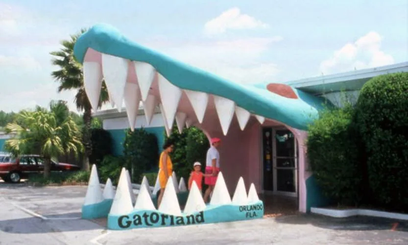 Old Florida Attractions: Vintage photo of Gatorland in Orlando, FL