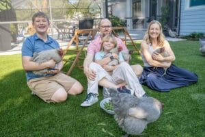The Hartney family with their Tampa Chickens!