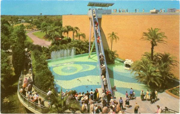 Stairway to the Stars escalator at Busch Gardens. (State Archives of Florida/Beckett)