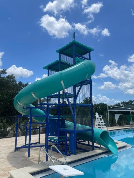 new waterslide at YMCA Camp Cristina