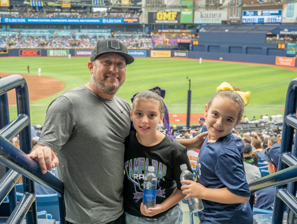 Tampa Bay Rays game Tampa Bay Parenting team at the game