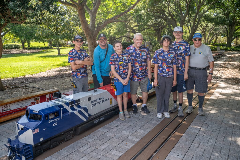 Largo Central Railroad board members and youth volunteers.
