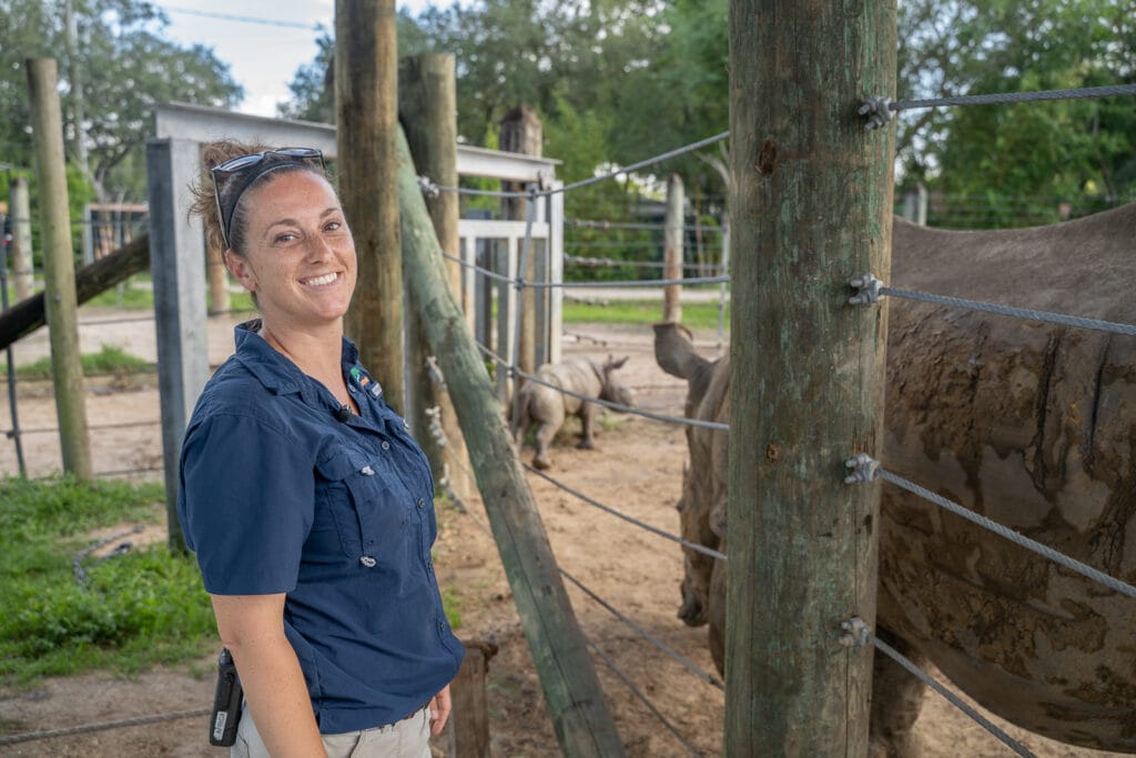 ZooTampa's Christi Reiter, curator of elephants, rhinos and painted dogs
