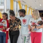 John Stephens III and family at John Hopkins All Children's Hospital