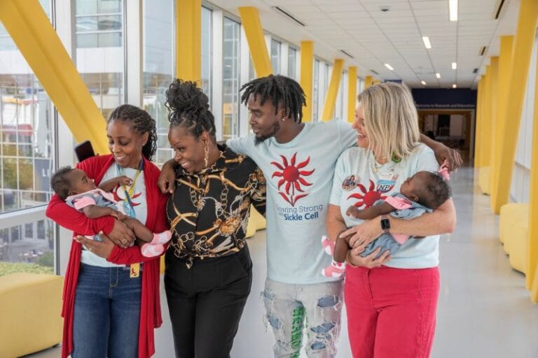 John Stephens III and family at John Hopkins All Children's Hospital