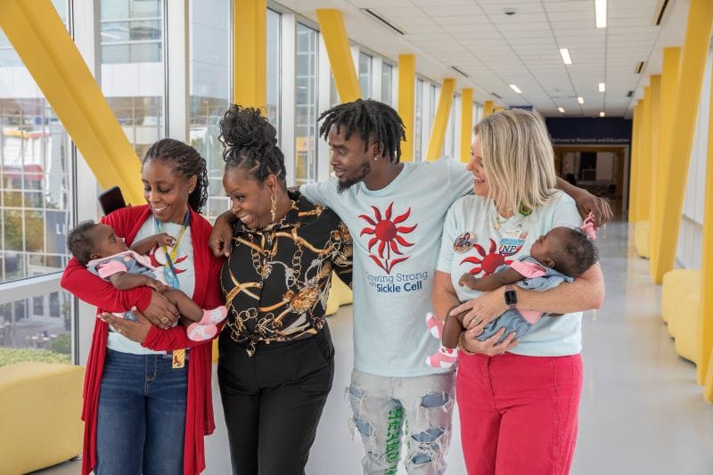 John Stephens III and family at John Hopkins All Children's Hospital