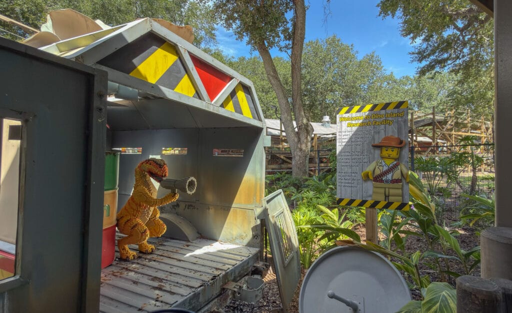 You'll see a photo of Johnny Thunder while waiting in the queue for Coastersaurus. Photo by Laura Byrne.