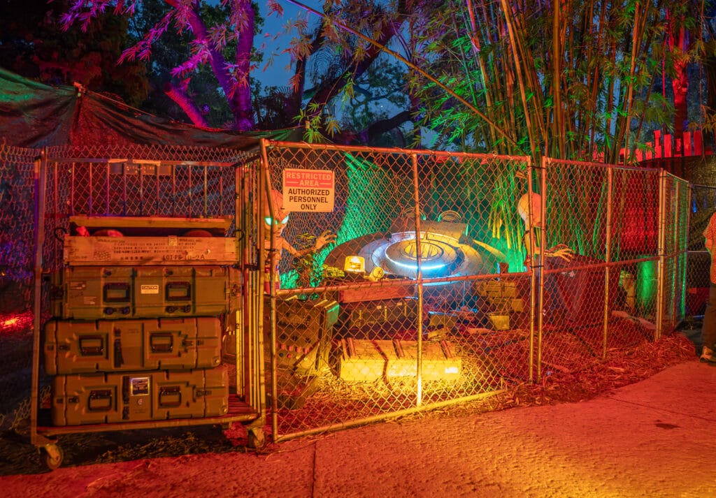 ZooTampa Creatures of the Night Kids at Scared of the Dark kids walking through haunted trail