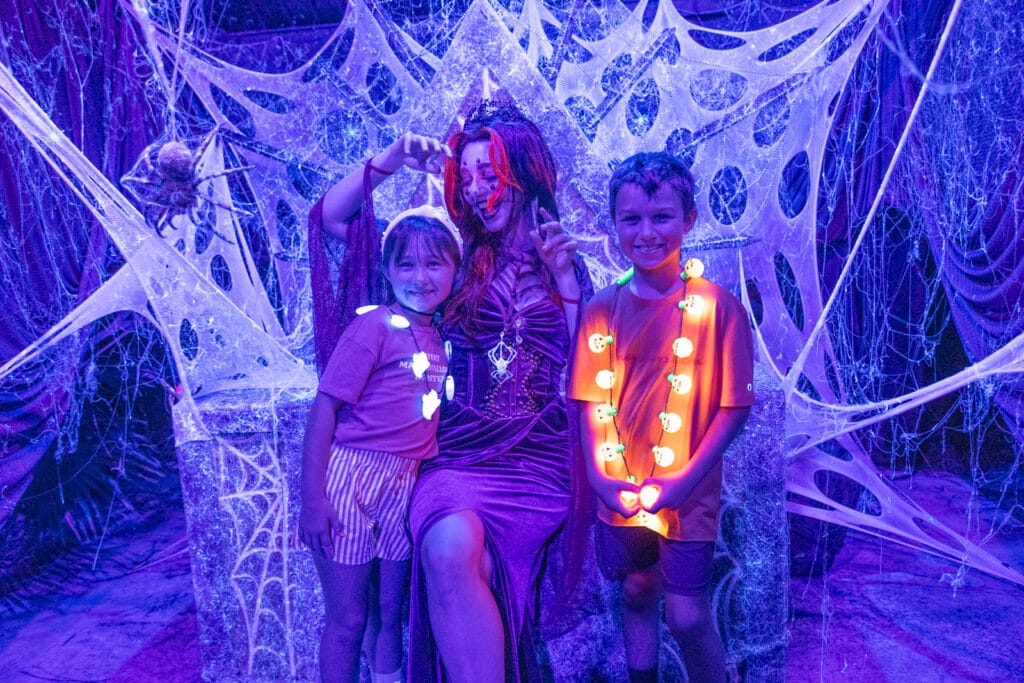 ZooTampa Creatures of the Night Kids at Scared of the Dark Kids with Spider Queen