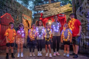ZooTampa Creatures of the Night Kids at Scared of the Dark entrance