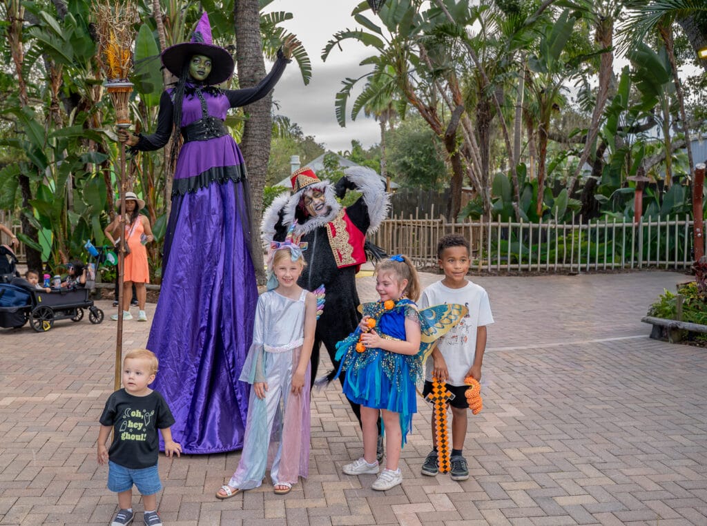 ZooTampa Creatures of the Night Witch with kids
