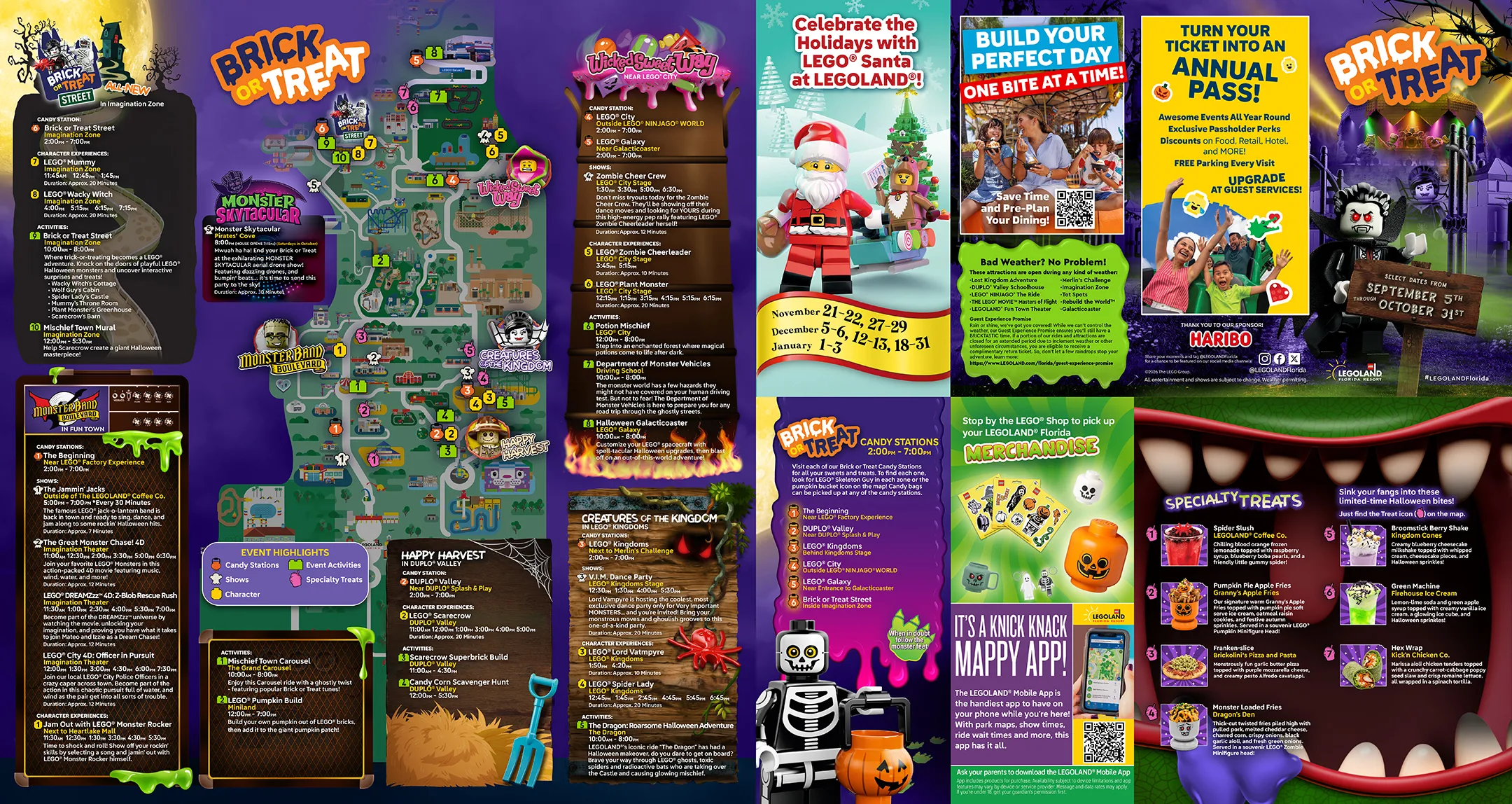 2026 Brick or Treat Map at LEGOLAND Florida