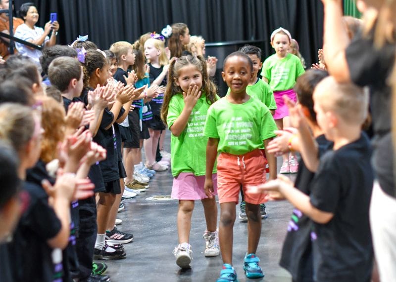 Corbett Prep students at an admissions open house